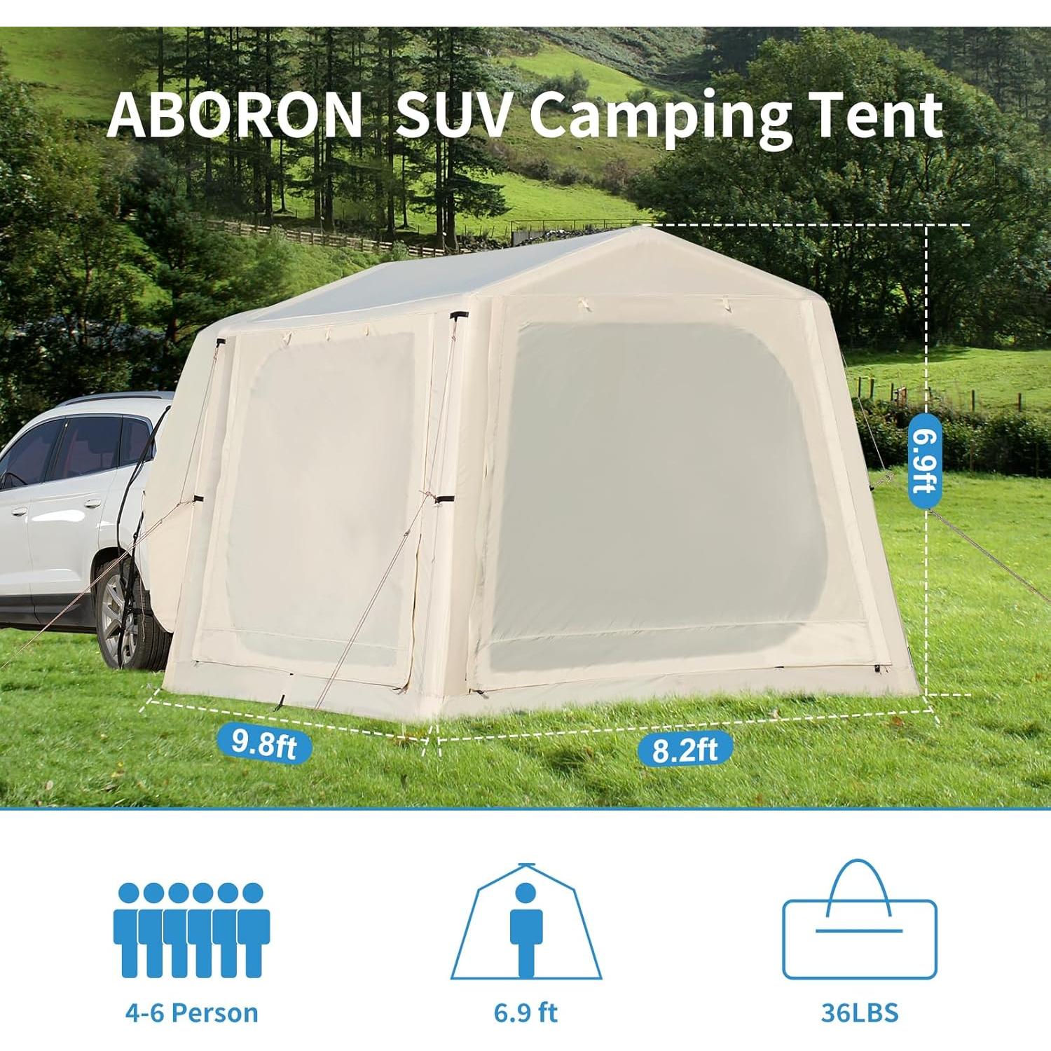 Tienda SUV ABORON Inflable para 4-6 Personas, 6.7 m²