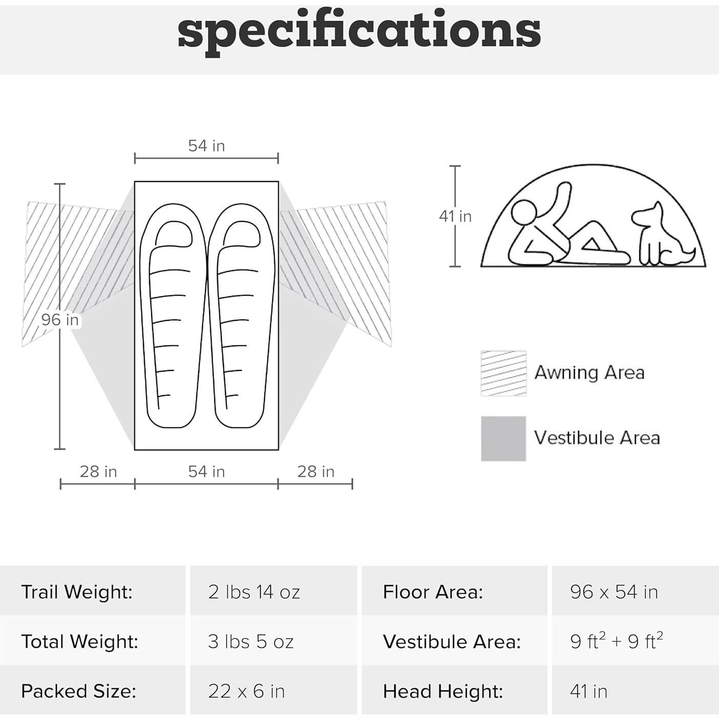 Tienda de Camping Big Agnes Copper Spur UL 2 Personas XL Impermeable