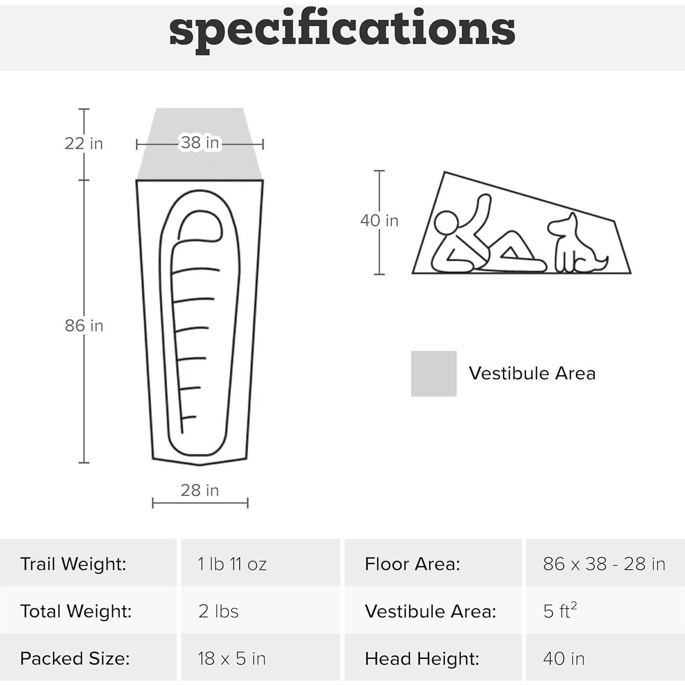 Tienda de Camping Big Agnes Fly Creek UL 1 Persona Impermeable