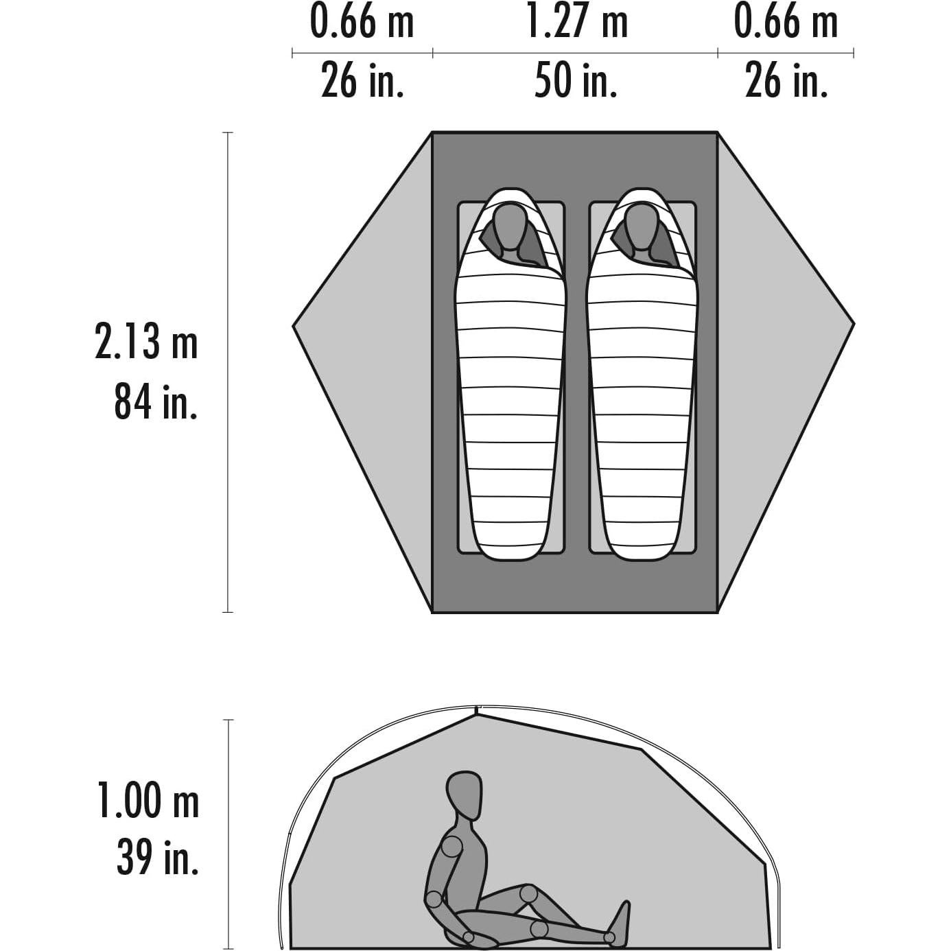 Tienda de Camping Ultraligera MSR FreeLite 2 Personas 2024