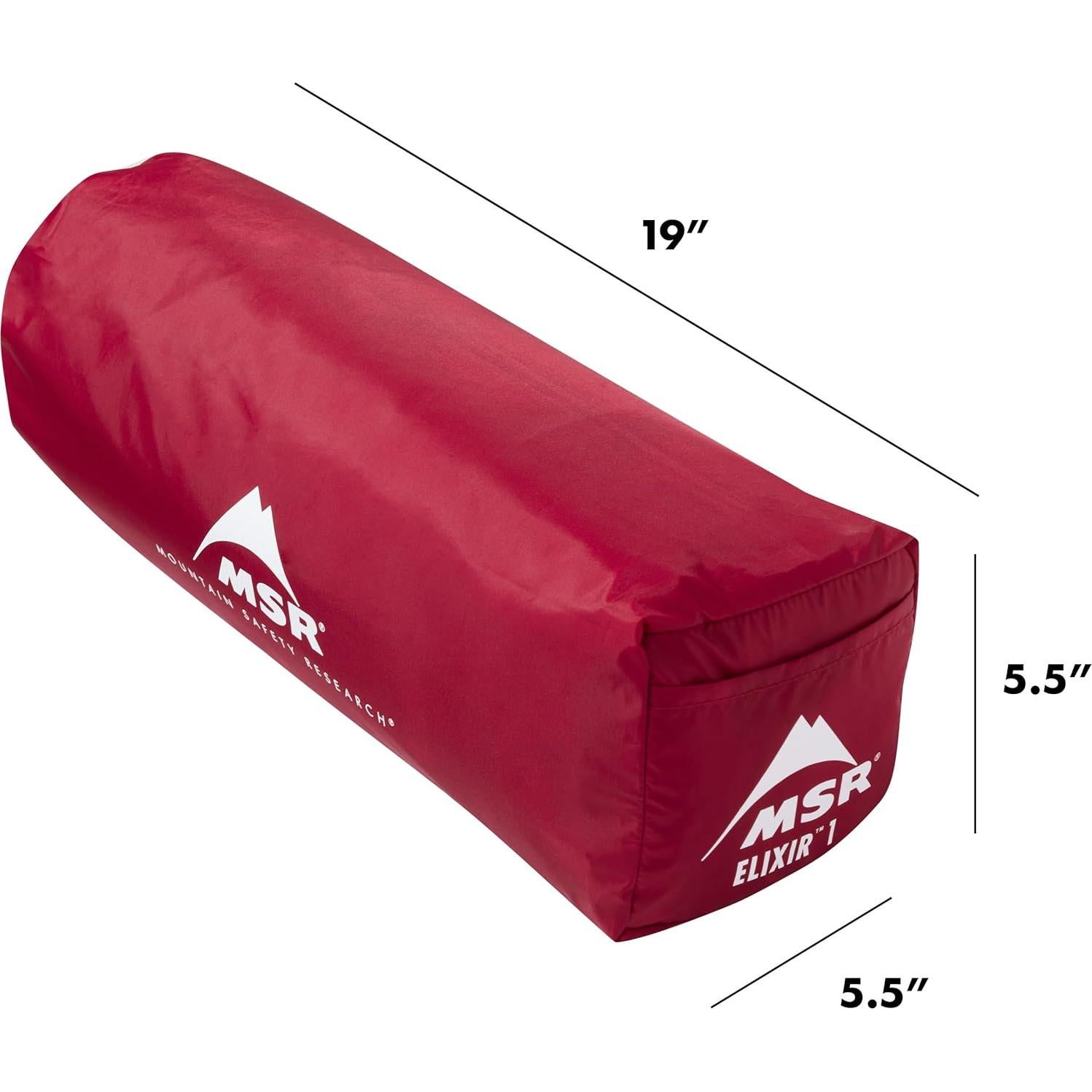 Tienda de mochilero ligera MSR Elixir 1 persona 3 estaciones