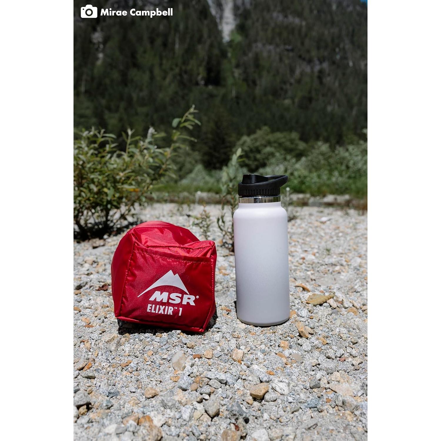 Tienda de mochilero ligera MSR Elixir 1 persona 3 estaciones