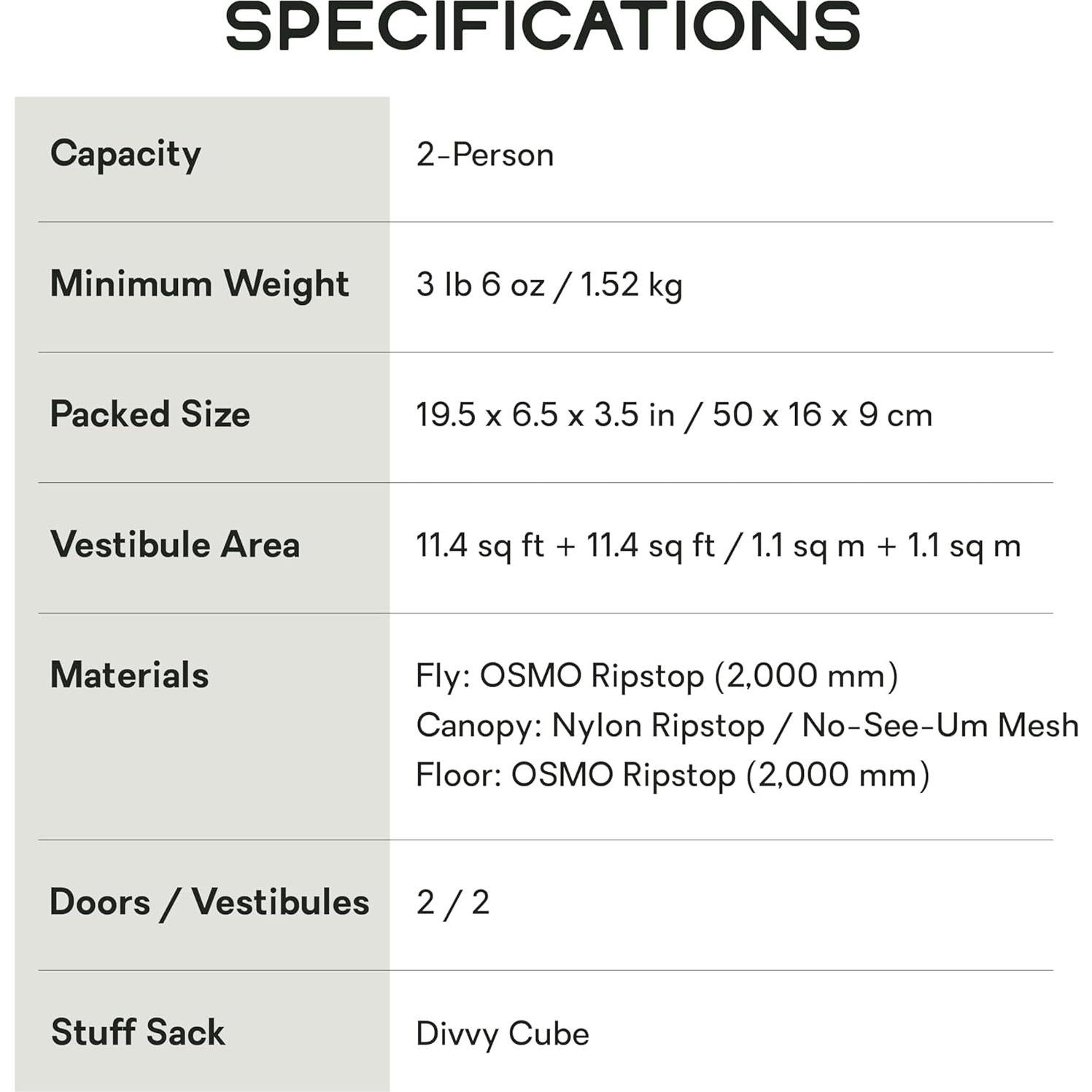 Tienda de Camping NEMO Dagger OSMO 2 Personas 2024