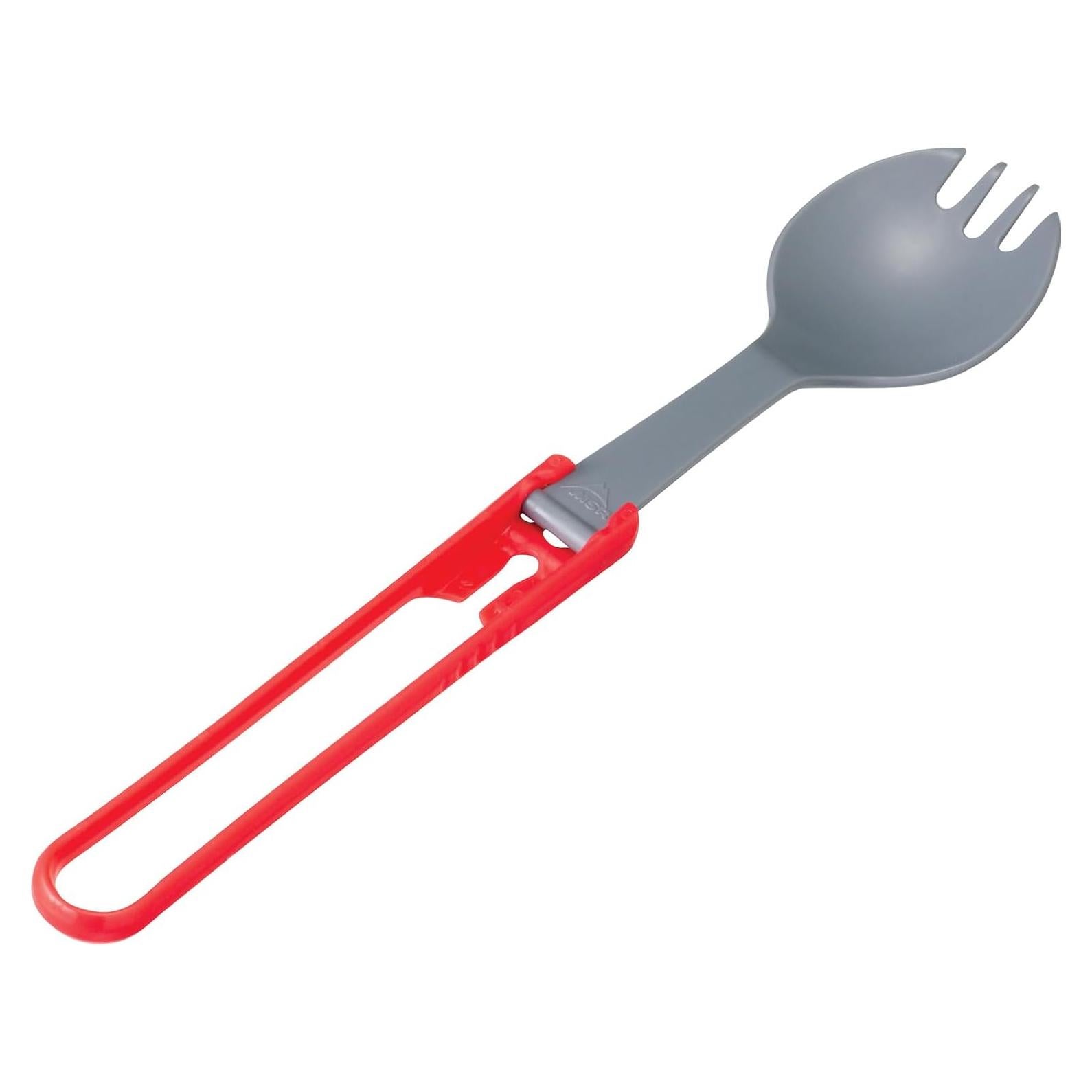 Cuchara y Tenedor Plegable MSR para Camping Rojo