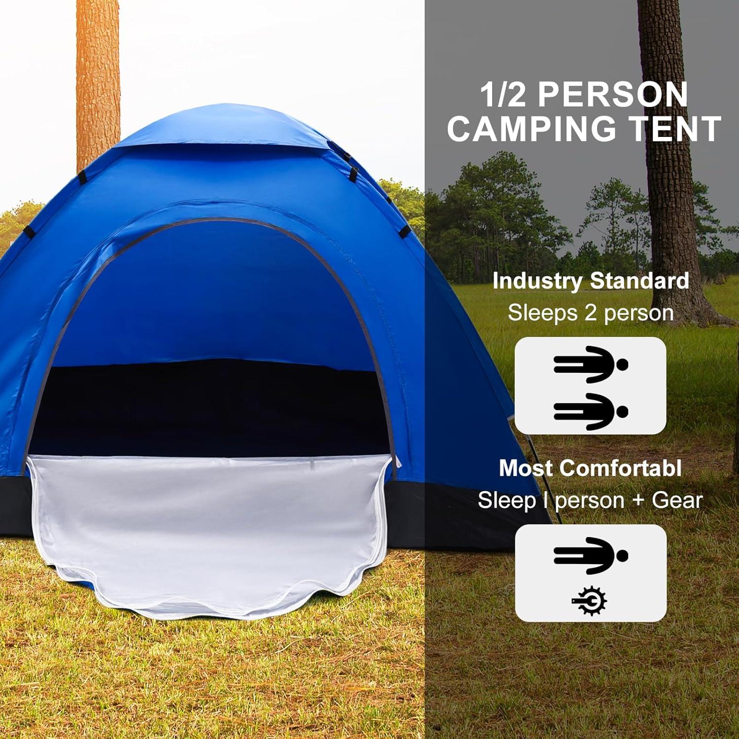 Tienda de Camping Otohiket Azul 1-2 Personas Impermeable