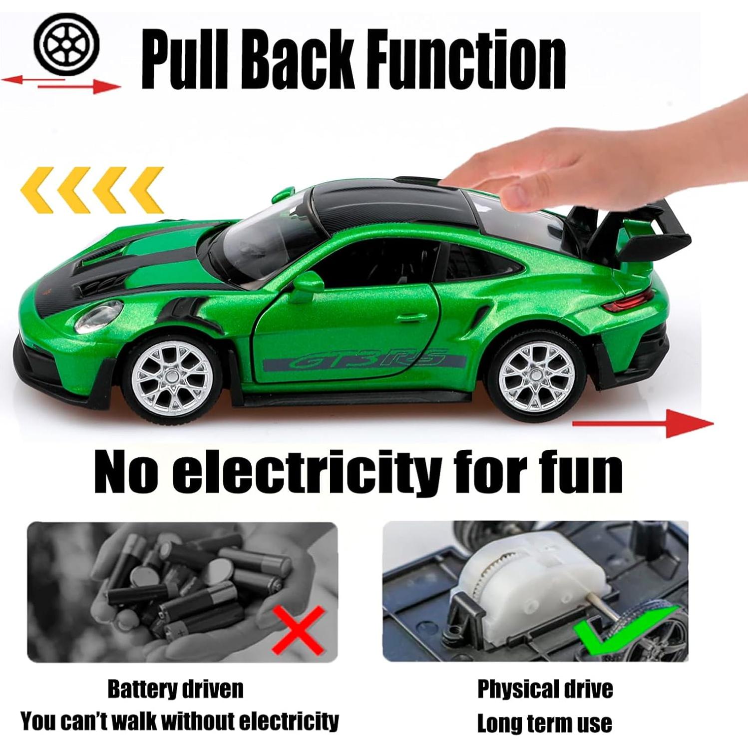 Coche de fundición Porsche 911 GT3 1:36 TOKAXI - Retroceso