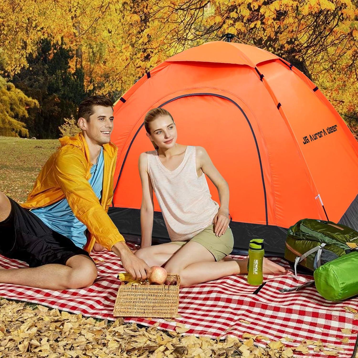 Carpa de Camping JG AURORA DEER para 2 Personas Naranja
