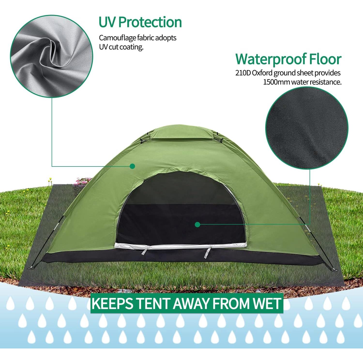 Tienda de Camping Sutekus Ultraligera 1 Persona Verde 210x90x100cm