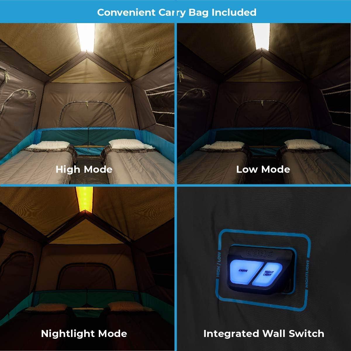 Tienda de Camping CORE 6 Personas con Luces LED Pop Up