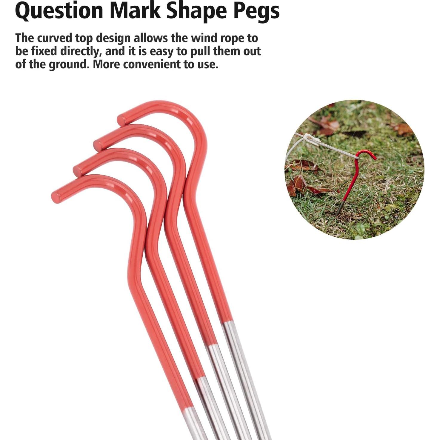 Estacas de Tienda de Camping iBasingo 8 Pcs Titanio 165mm