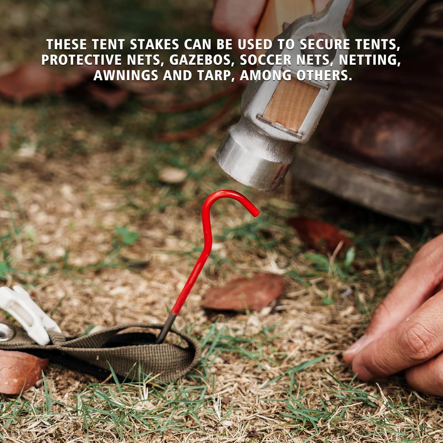 Estacas de Tienda de Camping iBasingo 8 Pcs Titanio 165mm