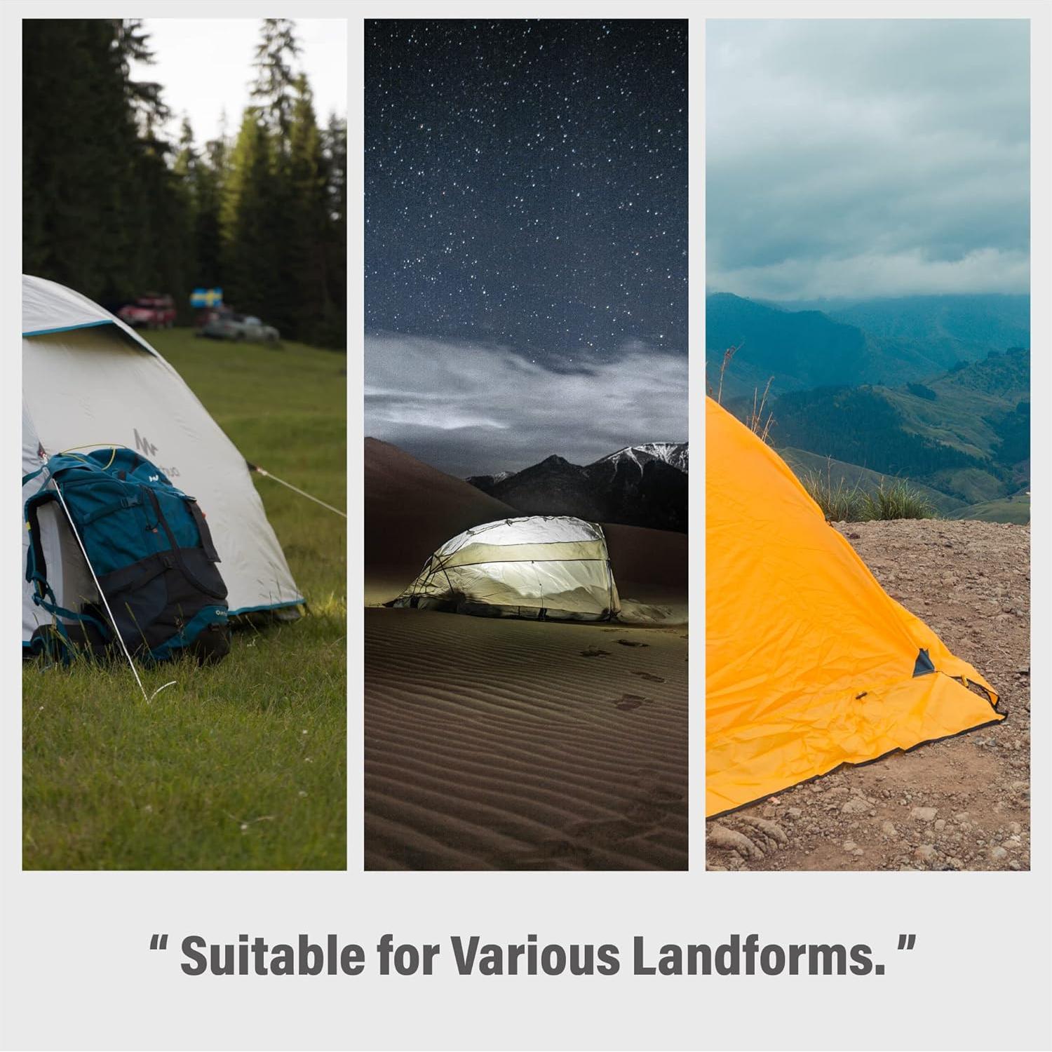 Estacas de Camping LI JIU 6 Piezas Acero Inoxidable 28 cm