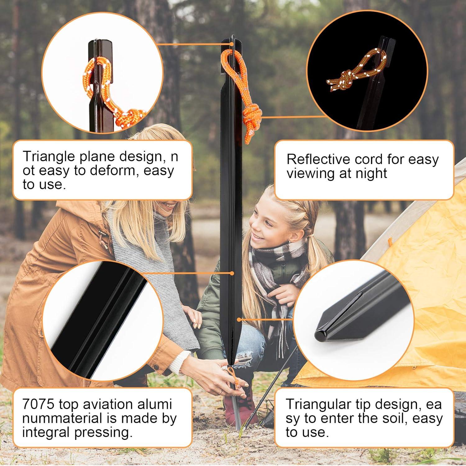 Paquete de 10 Estacas de Tienda de Aluminio LQ-SCYCX-TT