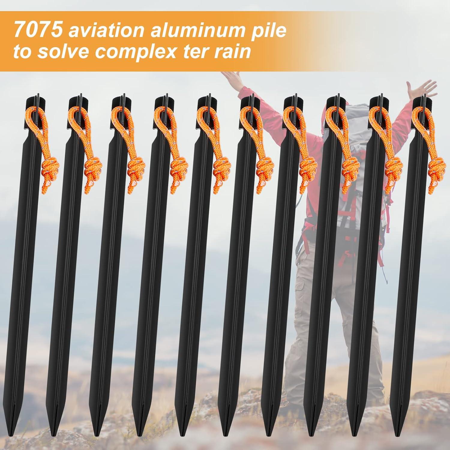 Paquete de 10 Estacas de Tienda de Aluminio LQ-SCYCX-TT