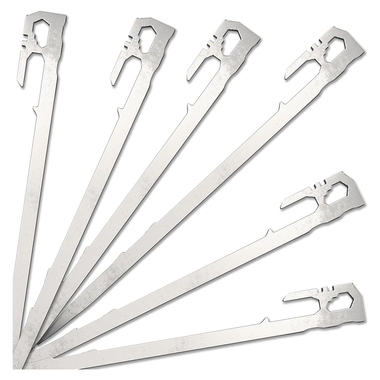 Estacas de Tienda AOSILEY - Paquete de 6, Acero 3mm, 27.94cm