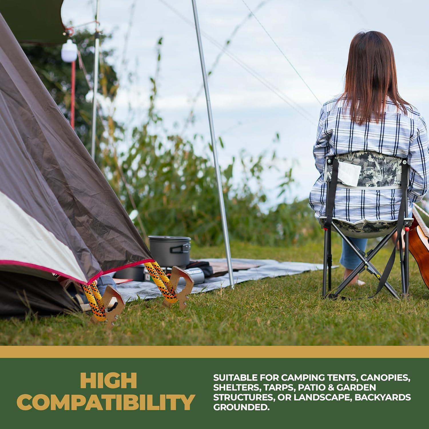 Estacas de Tienda AOSILEY - Paquete de 6, Acero 3mm, 27.94cm