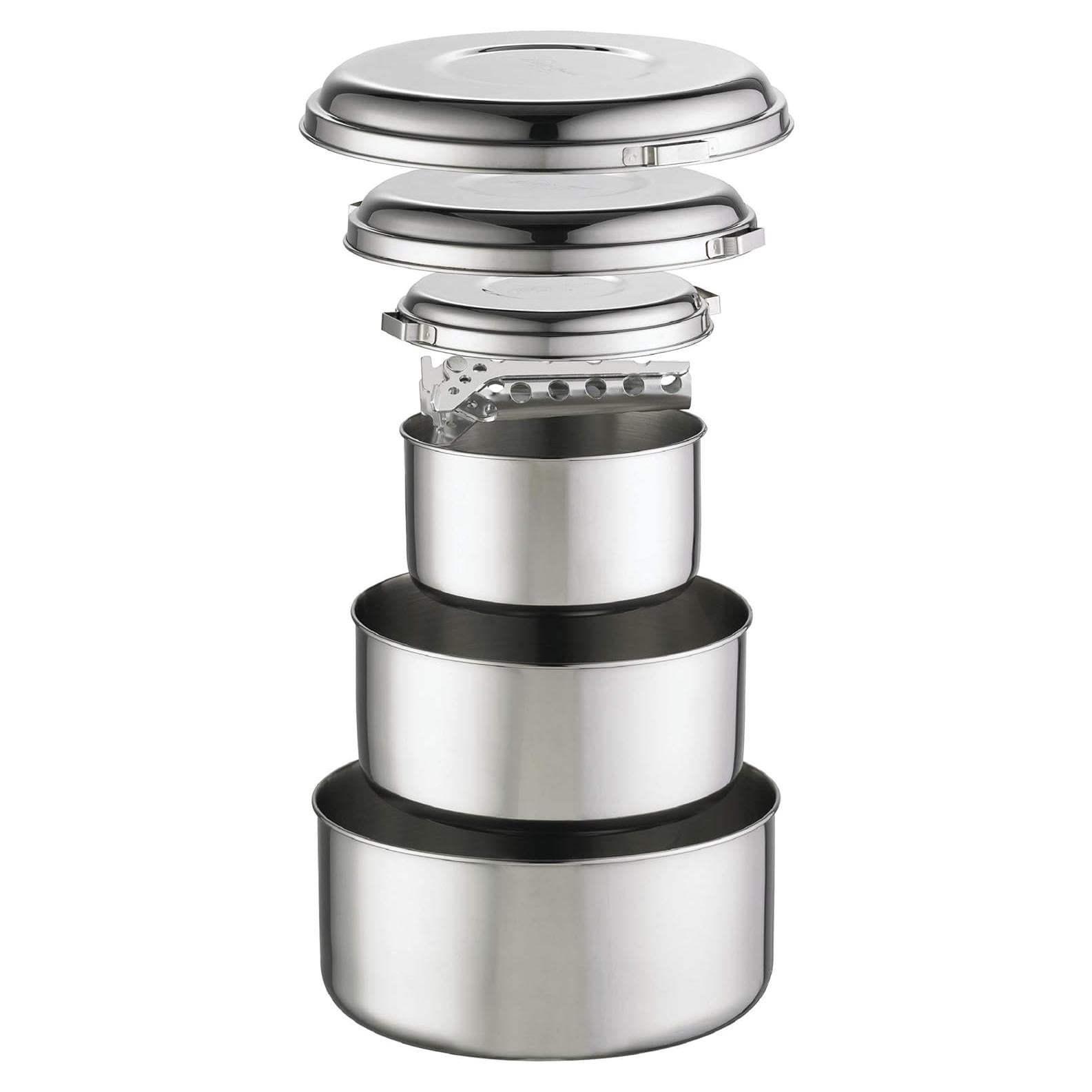 Juego de Ollas de Camping MSR Alpine 4 Acero Inoxidable 1-3L