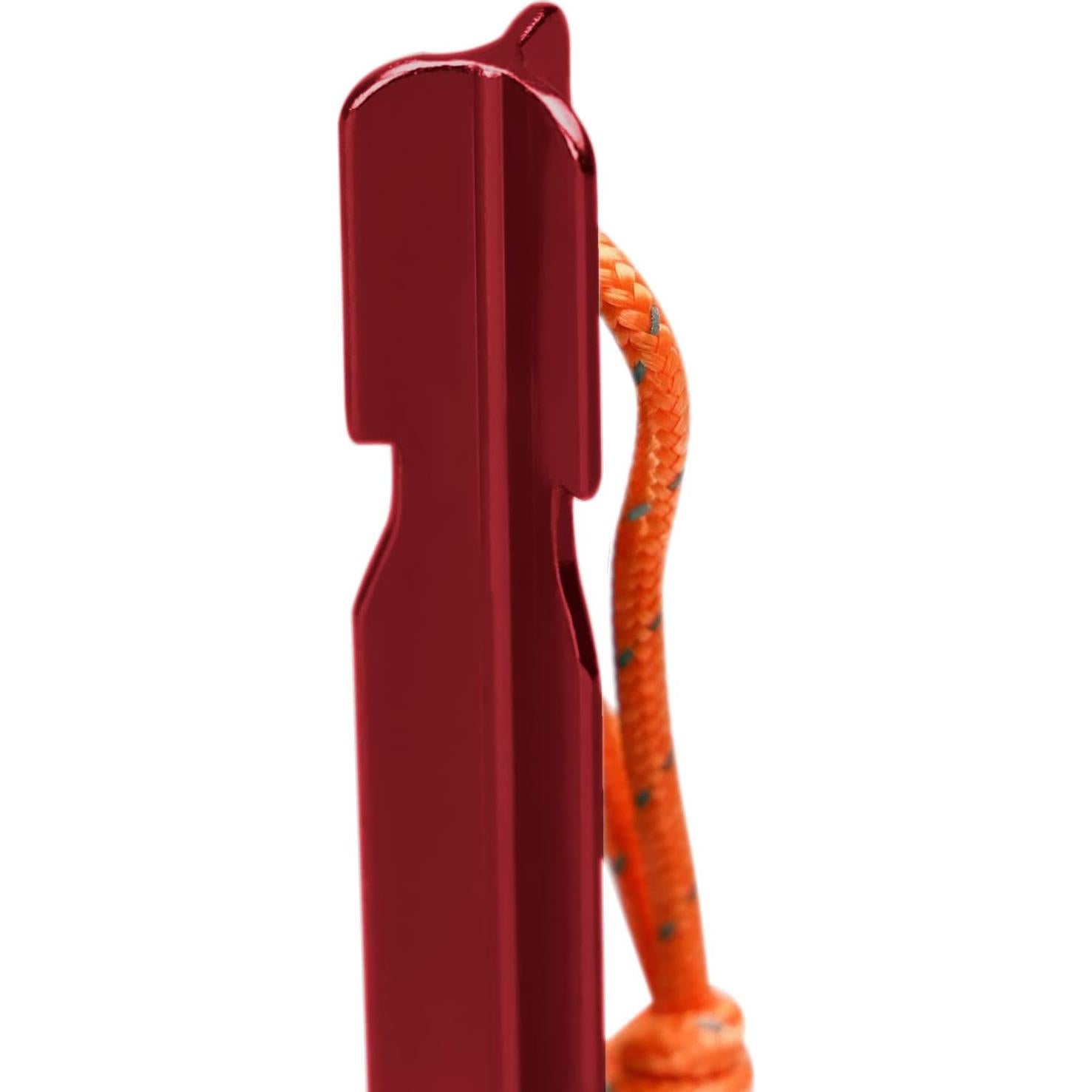 Grassman Tent Stakes, 16 Pack 9in Heavy Duty Ground pegs with Reflective Pull Ropes, Leightweight-Durable-Safe Metal Backpacking Camping Spiles