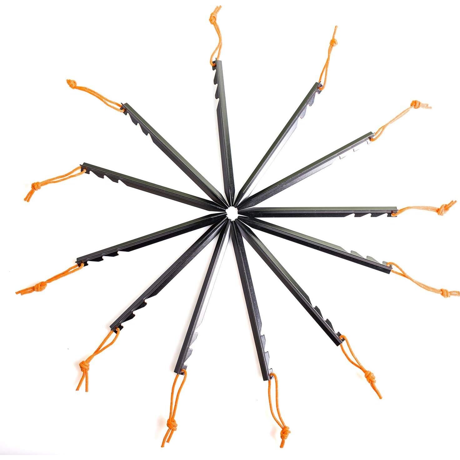 Estacas de Tienda de Aluminio BIFUNIE 18 cm Paquete de 12