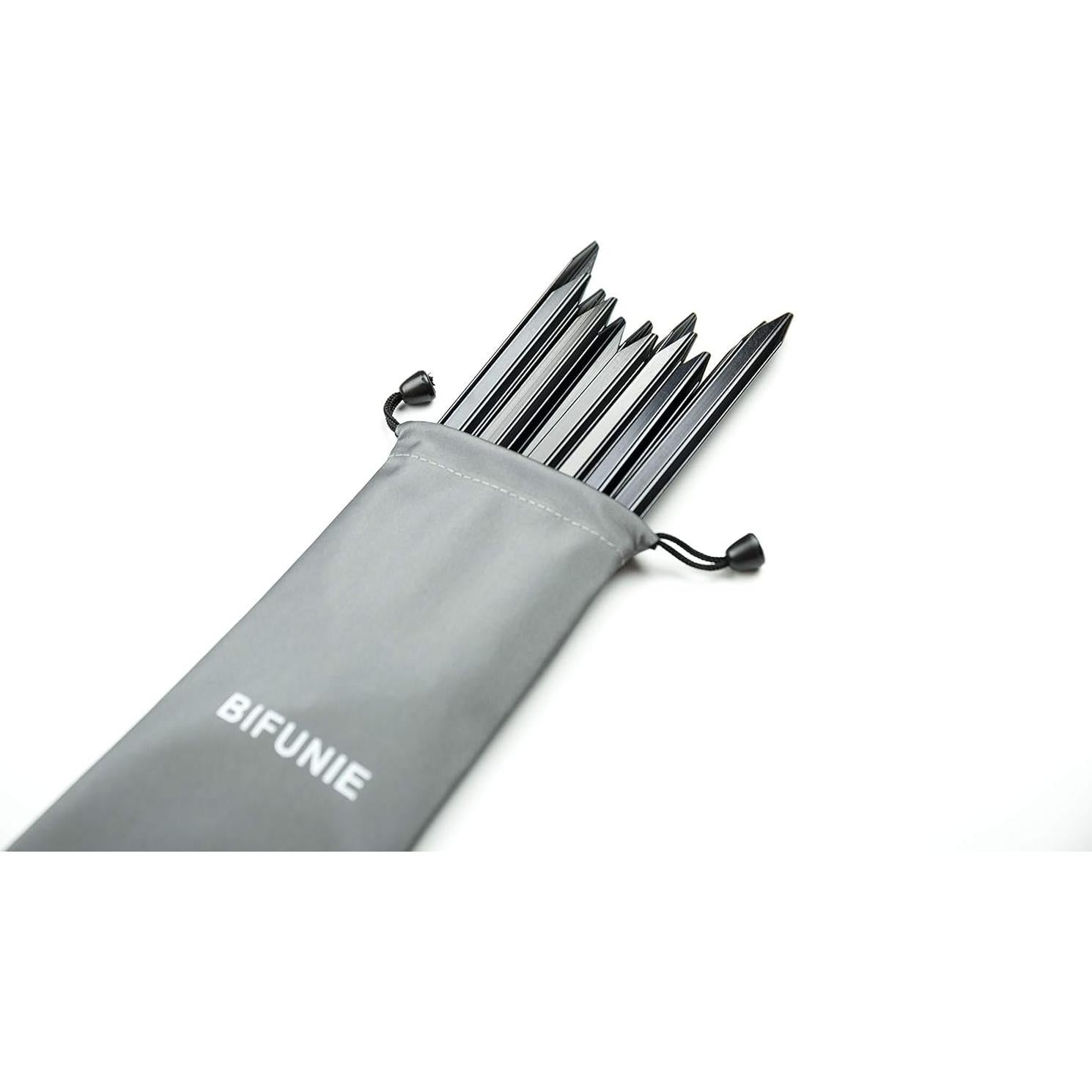 Estacas de Tienda de Aluminio BIFUNIE 18 cm Paquete de 12