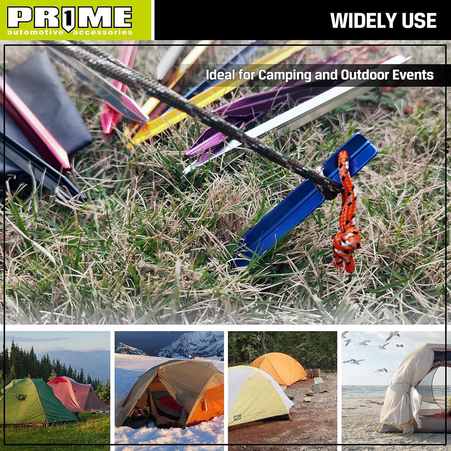 Estacas de Tienda de Aluminio Prime 1, Paquete de 12 Estacas 17.78 cm