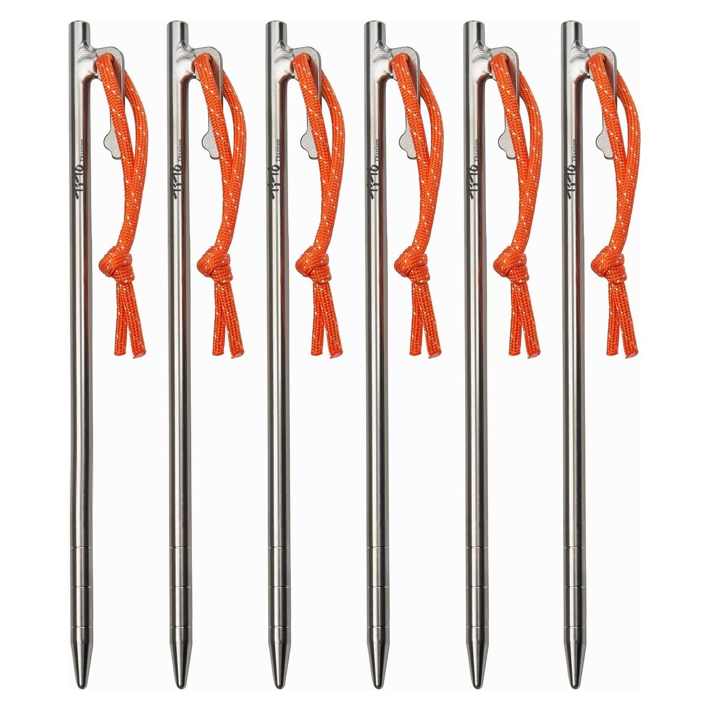 Clavos de Titanio TiTo para Tienda 8x240mm - 6 Piezas