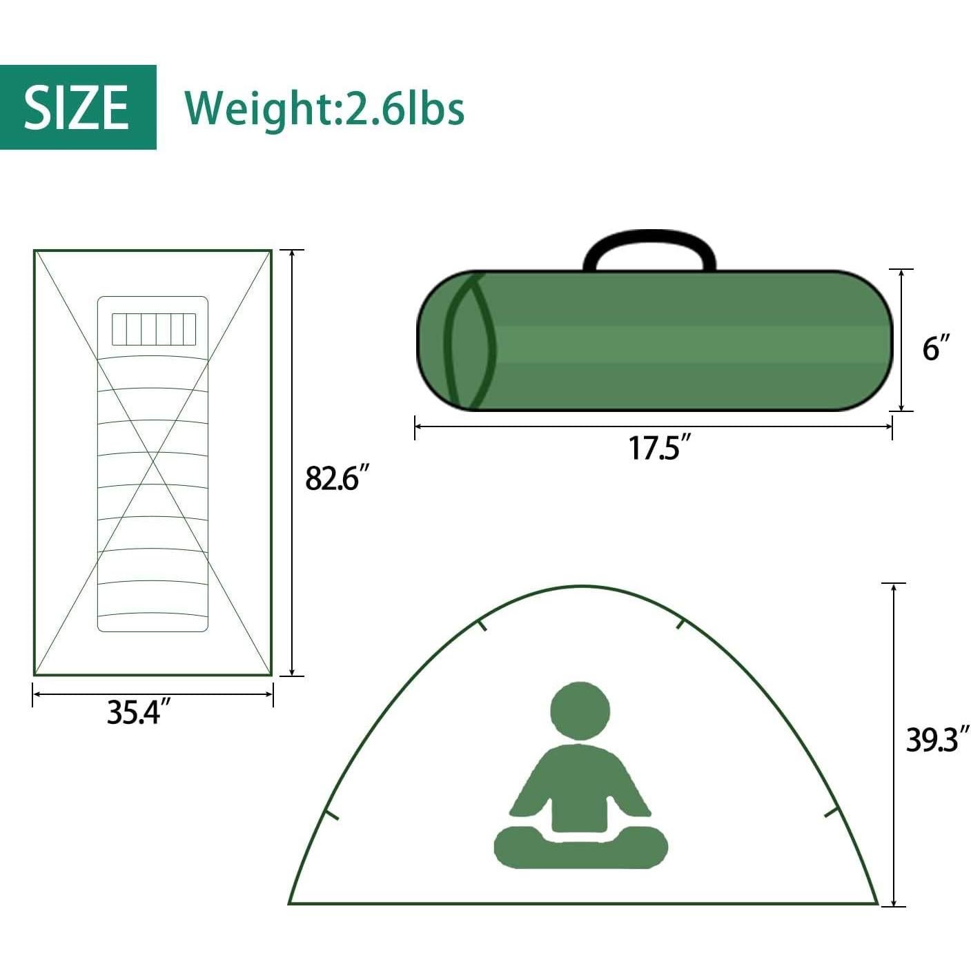 Tienda de Camping Sutekus Individual Camuflaje 1 Persona 210D
