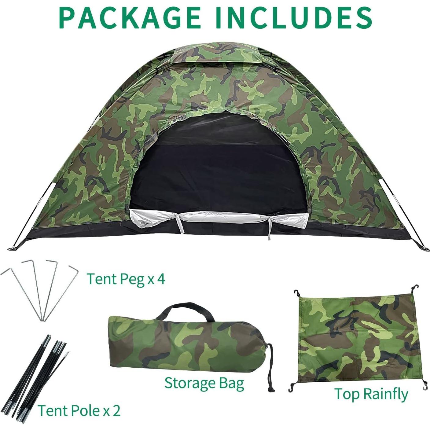 Tienda de Camping Sutekus Individual Camuflaje 1 Persona 210D