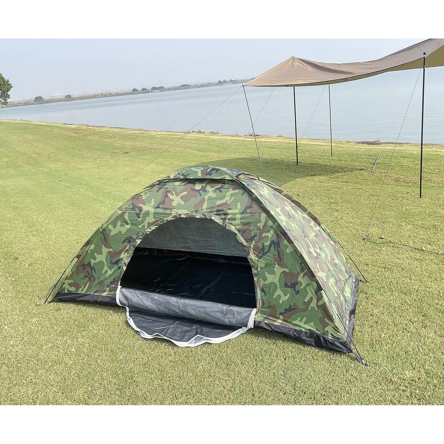 Tienda de Camping Sutekus Individual Camuflaje 1 Persona 210D