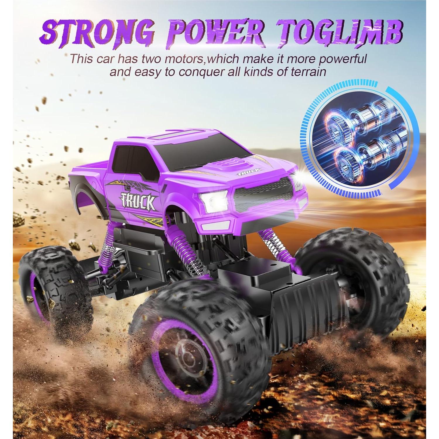 Coche RC DOUBLE E Monstruo 1/12 Off Road Morado