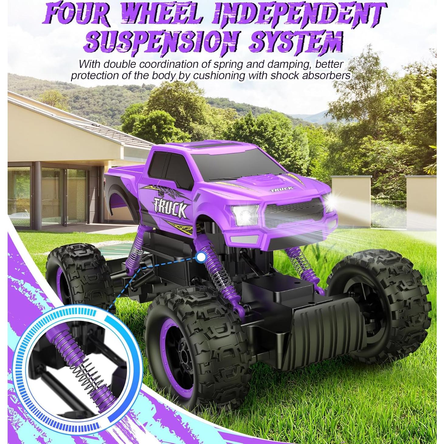 Coche RC DOUBLE E Monstruo 1/12 Off Road Morado