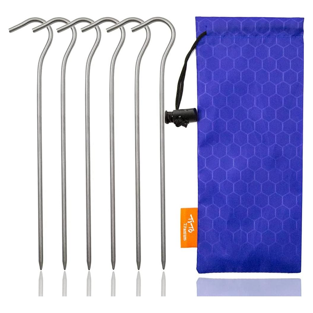 Estacas de Tienda TITO de Titanio 165mm - Paquete de 6