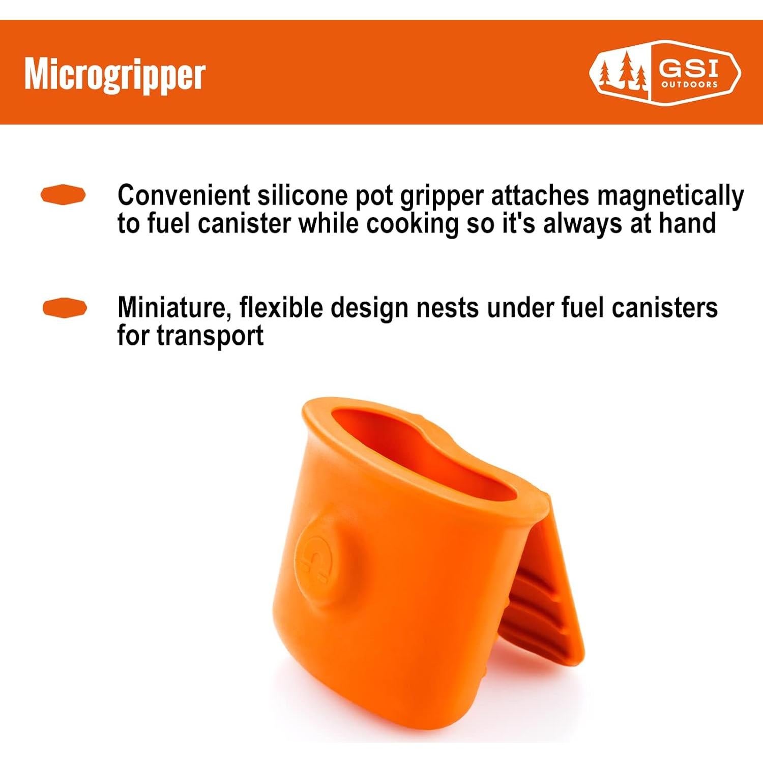 Agarrador de Olla de Silicona GSI Outdoors MicroGripper Naranja
