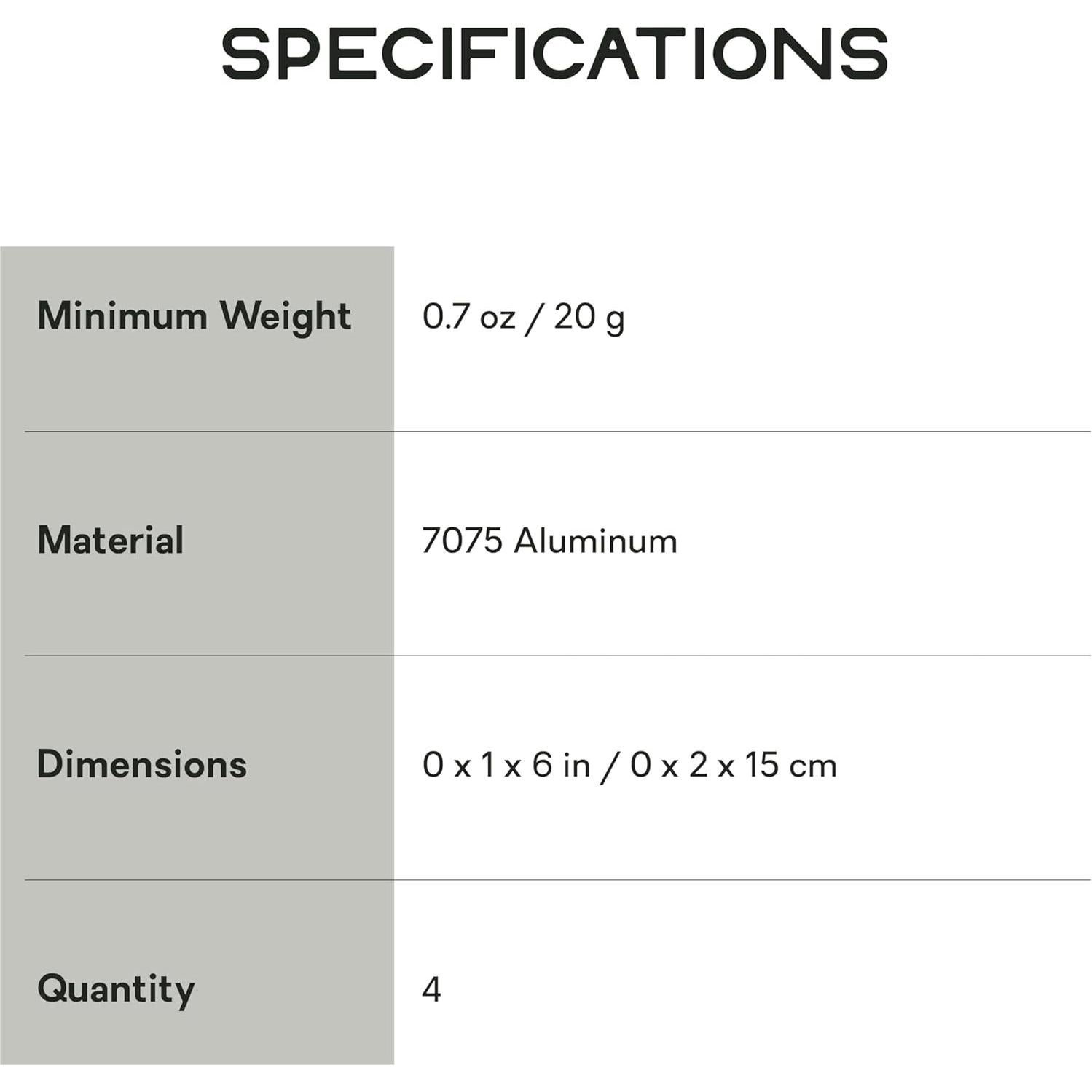 Estacas de Tienda NEMO Airpin - Juego de 4 - Aluminio 7075