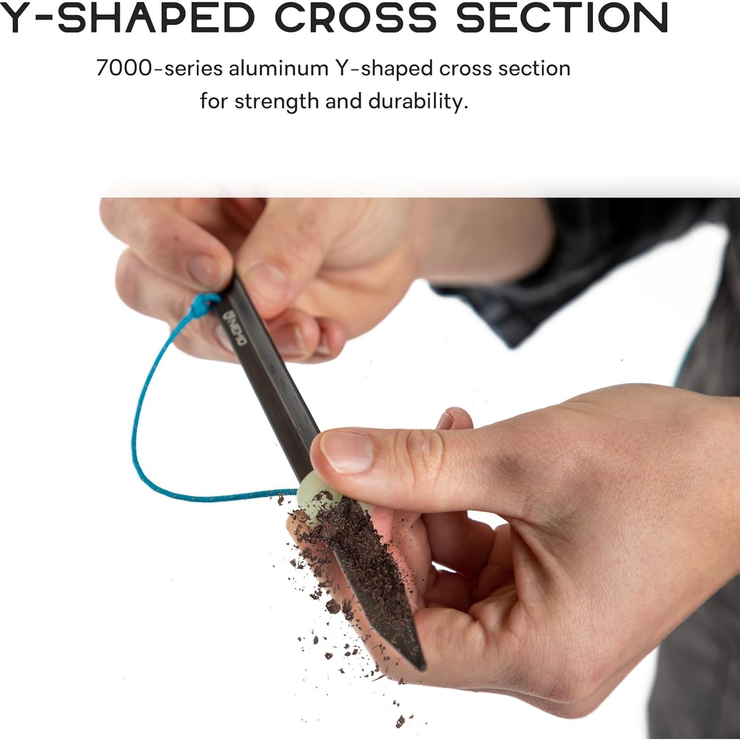 Estacas de Tienda NEMO Sweepstake - Paquete de 6 - Beige