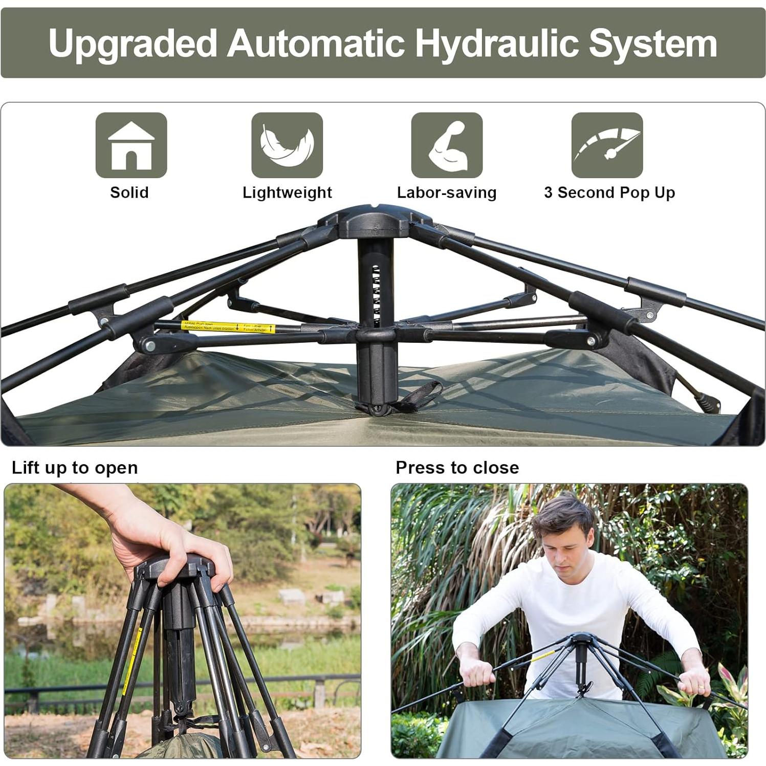 Carpa Instantánea Mimajor QBT00046 para 2-3 Personas Impermeable