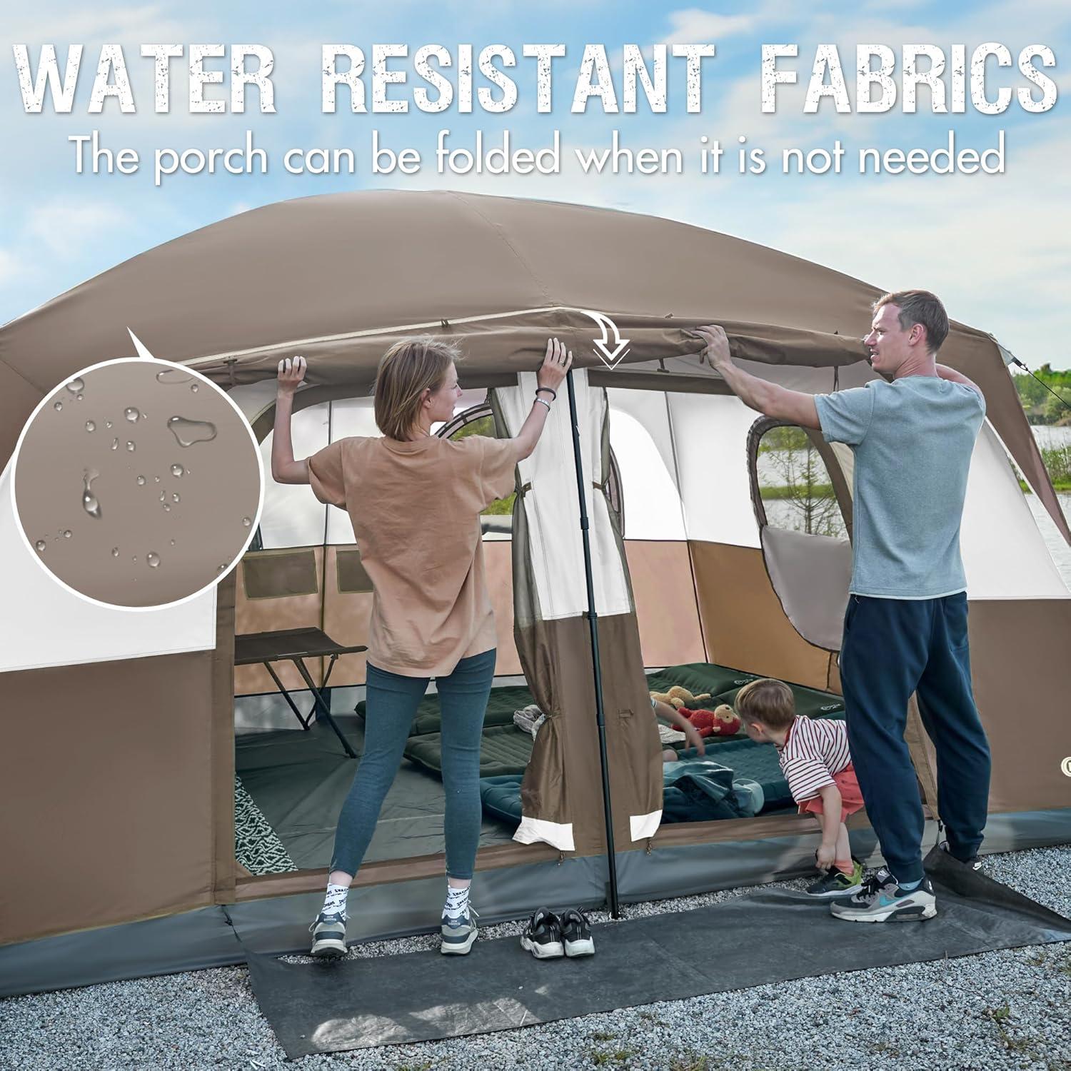 Tienda de Camping Portal para 8 Personas con 2 Habitaciones
