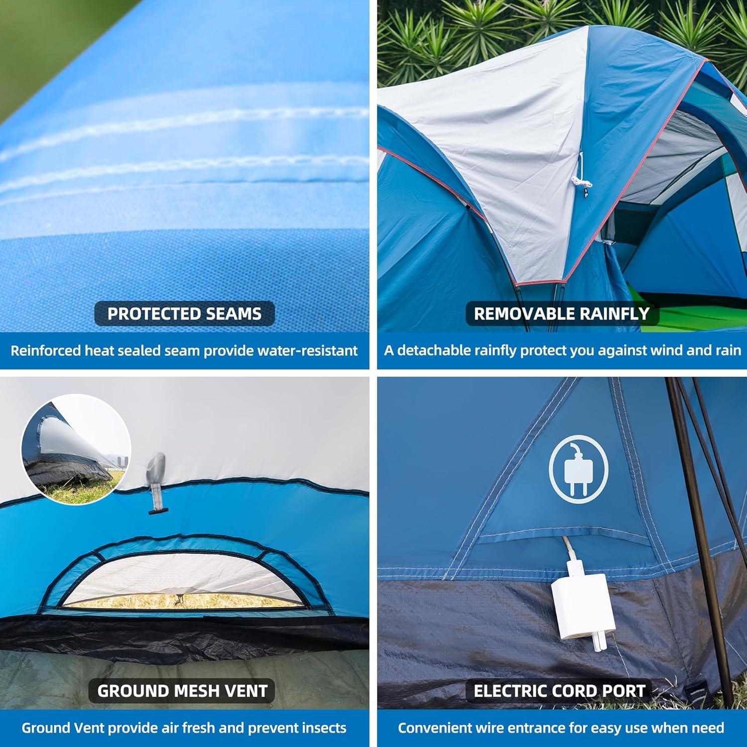 Carpa de Camping Familiar Mobihome Mobi-63210A - 4 Personas