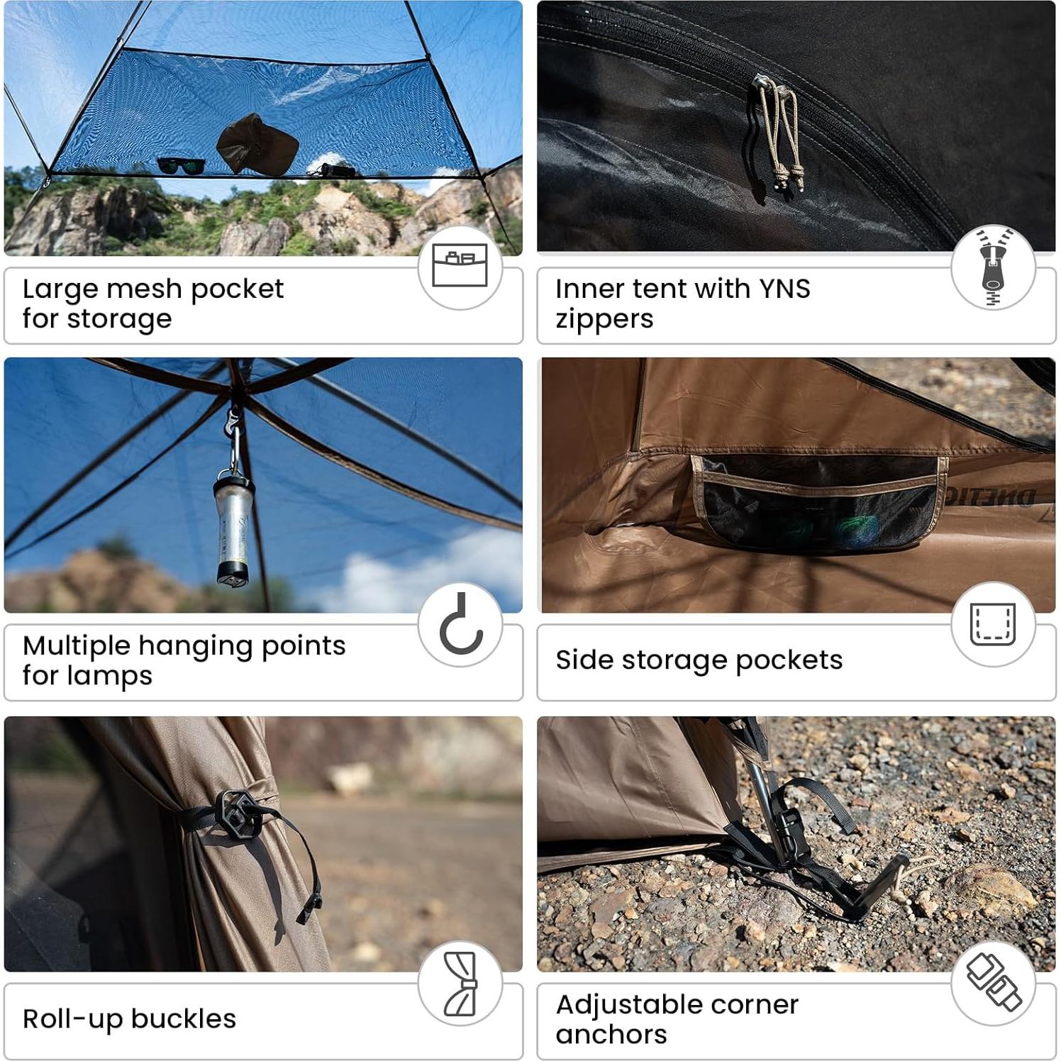 Carpa OneTigris JOVIAN para 4 Personas 3 Temporadas Impermeable