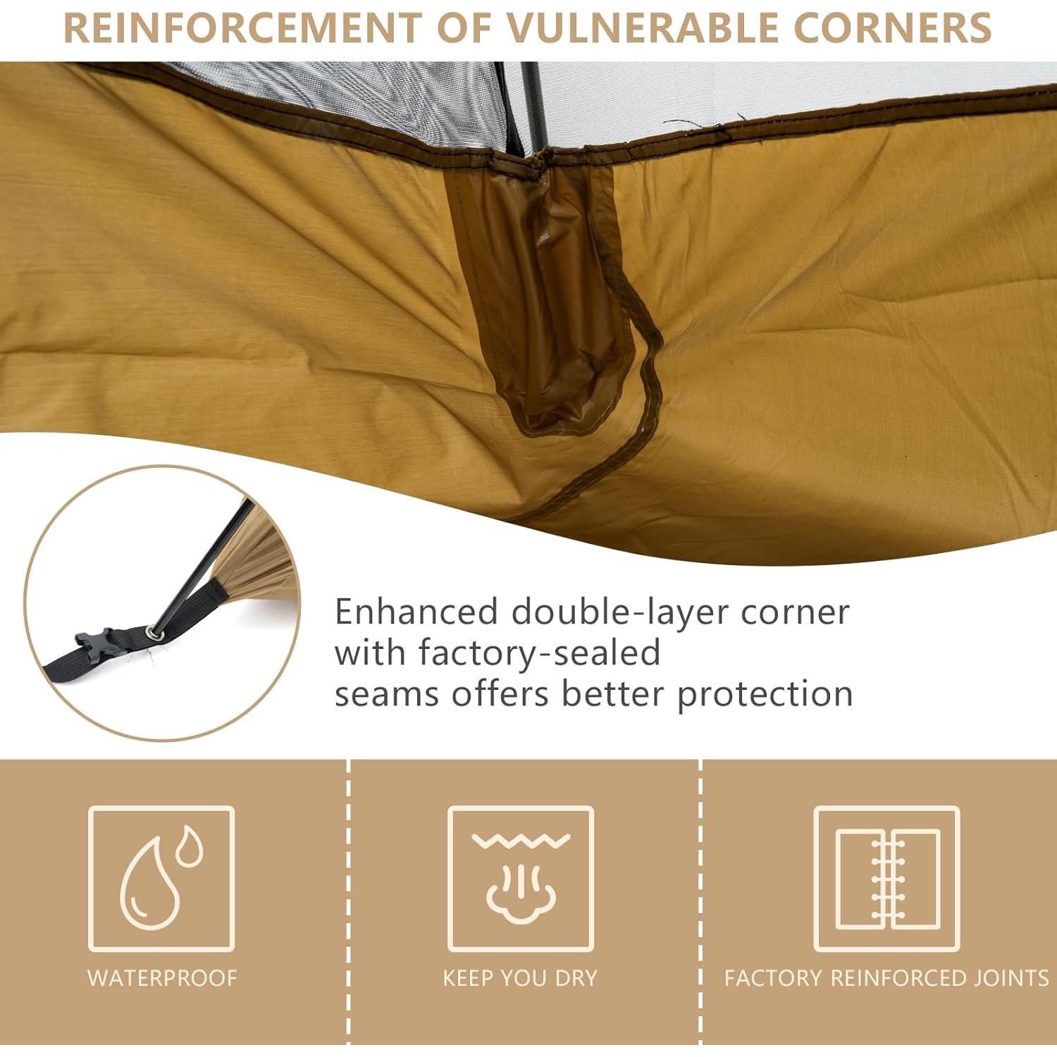 Tienda de Camping BISINNA 2 Personas Impermeable 3 Temporadas