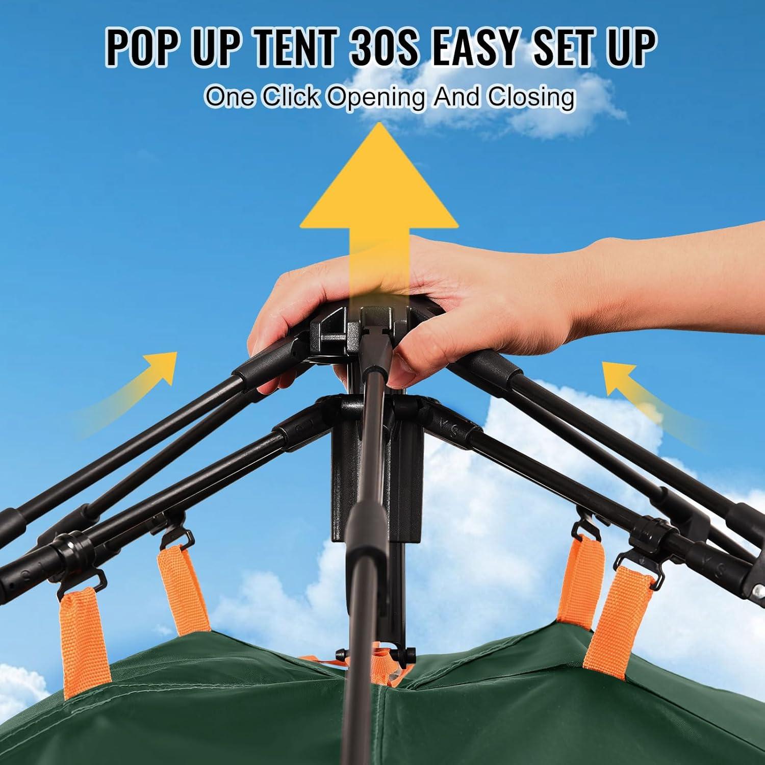 Carpa de Camping VXVGER VX para 3 Personas Impermeable Verde