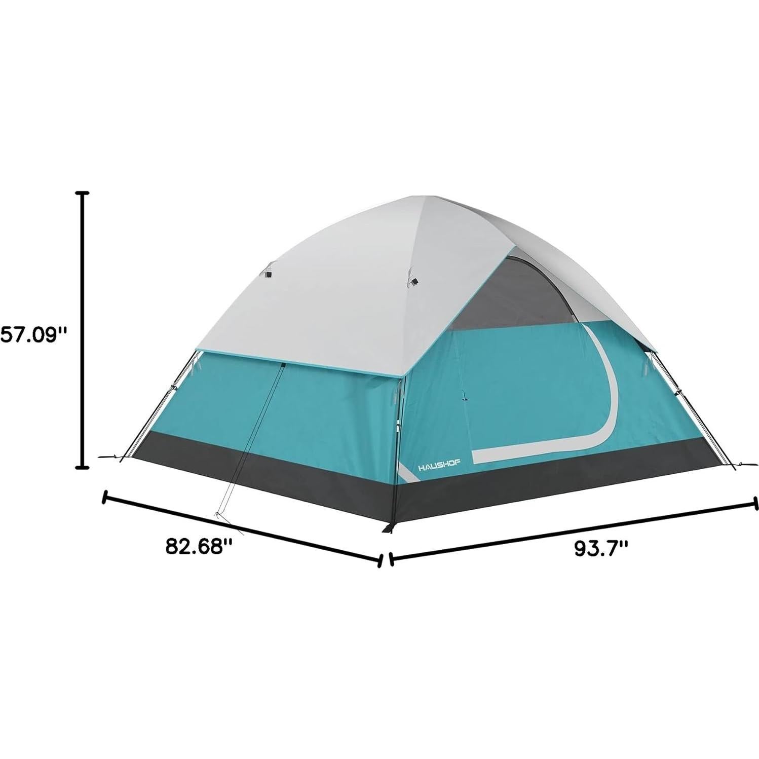 Carpa de Domo Familiar HAUSHOF para 2-4 Personas Verde/Azul