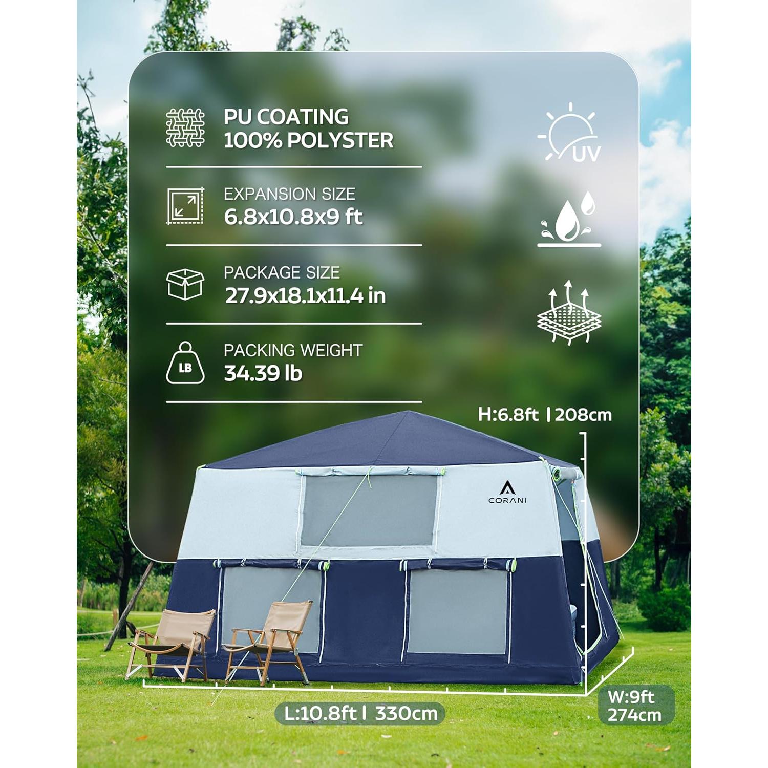 Tienda Inflable Corani 5 Ping Azul Oscuro para 4 Personas