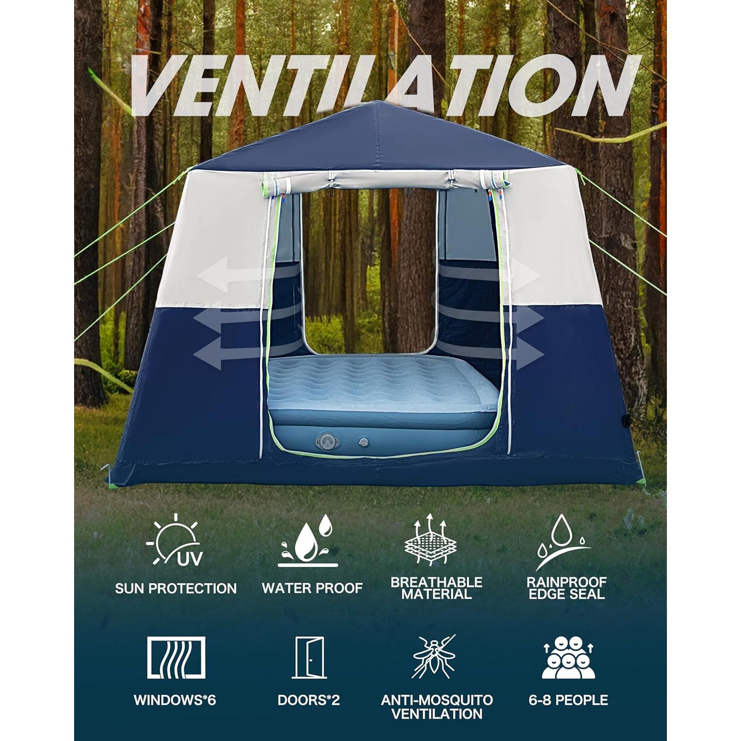 Tienda Inflable Corani 5 Ping Azul Oscuro para 4 Personas