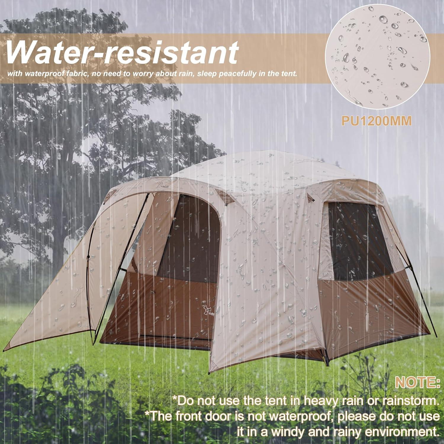 Carpa Familiar Vidalido para 3-4 Personas Impermeable 2.4x2.4m