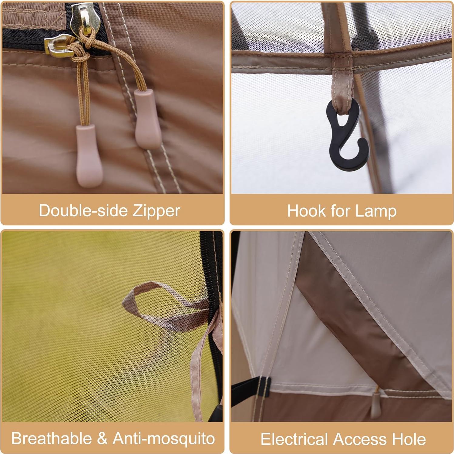 Carpa Familiar Vidalido para 3-4 Personas Impermeable 2.4x2.4m