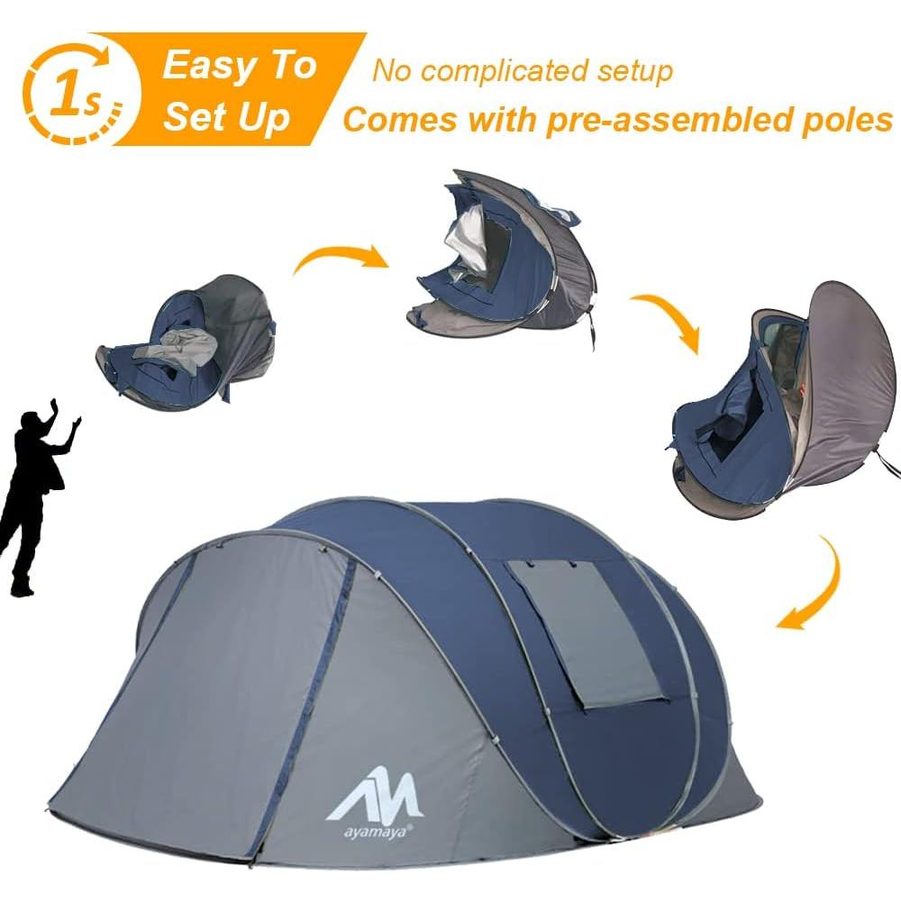 Carpa Pop Up AYAMAYA para 6 Personas Impermeable Doble Capa