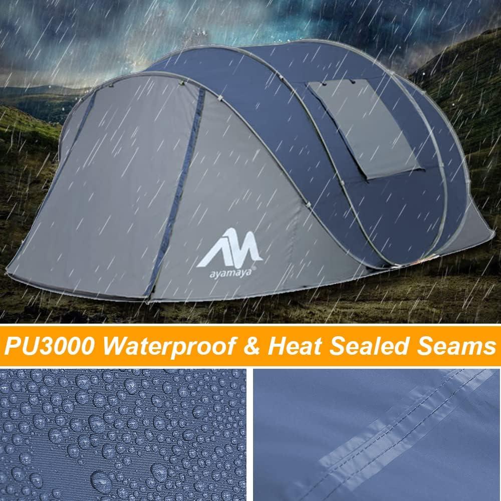 Carpa Pop Up AYAMAYA para 6 Personas Impermeable Doble Capa