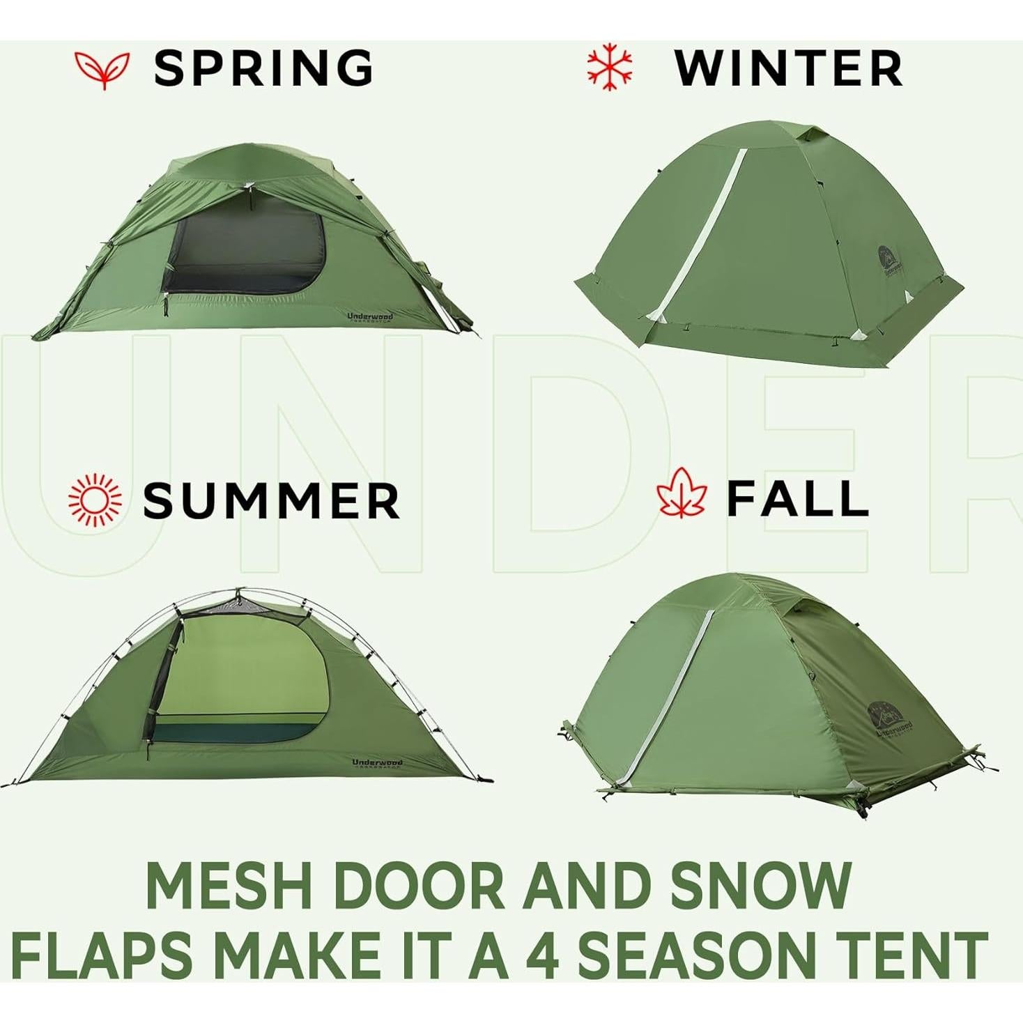 Tienda de Camping 1 Persona Underwood Aggregator 4 Estaciones