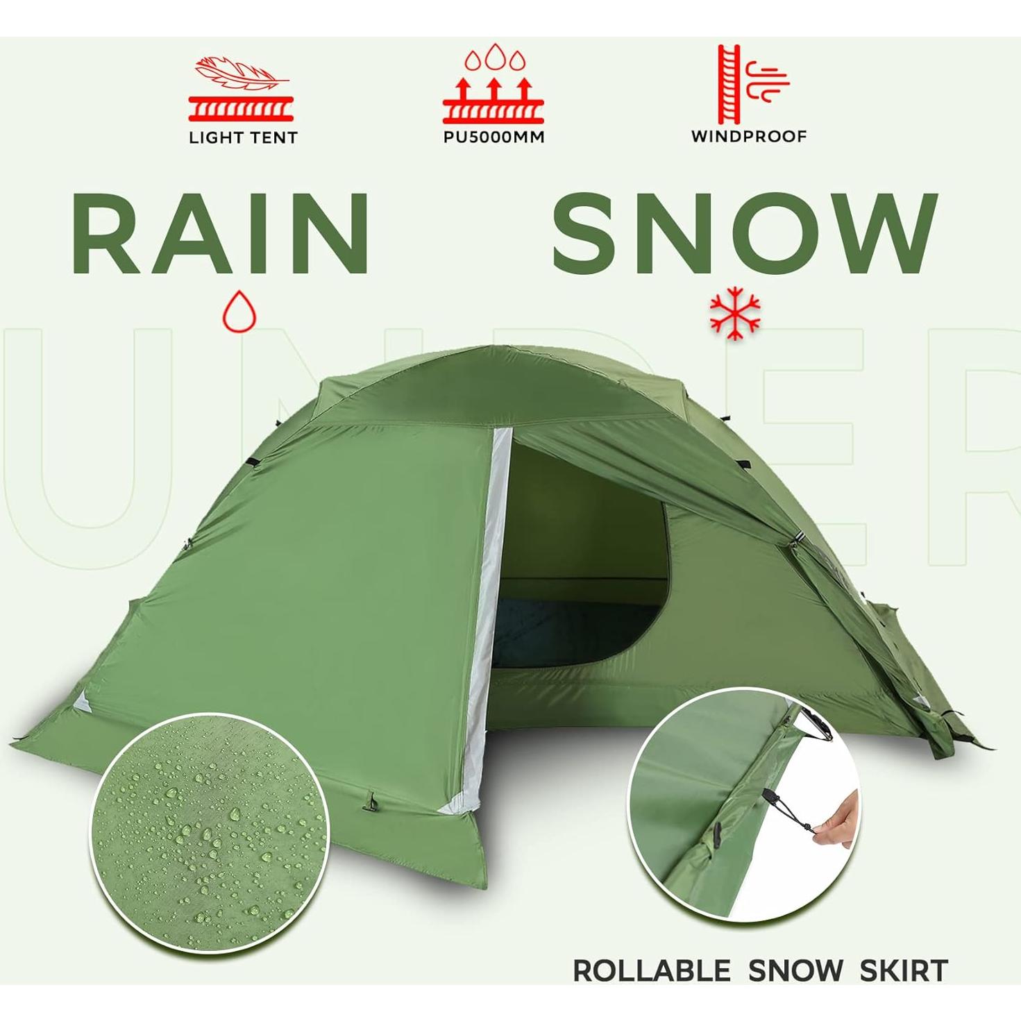 Tienda de Camping 1 Persona Underwood Aggregator 4 Estaciones